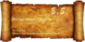 Belgrader Sejla névjegykártya